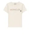 Moncler Logoed T-shirt In Nude