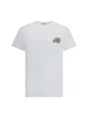 Moncler Double Logo Patch Cotton T-shirt In White