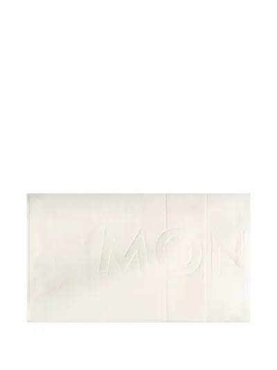 Moncler Logo-embossed Beach Towel In Neutral