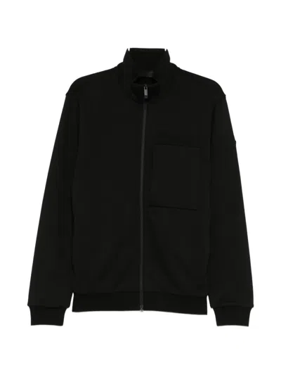 Moncler Logo-embroidered Jacket In Black