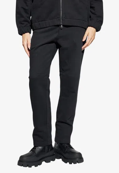 Moncler Logo-embroidered Track Pants In Black