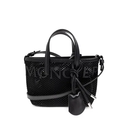 Moncler Logo-lettering Tote Bag In Black
