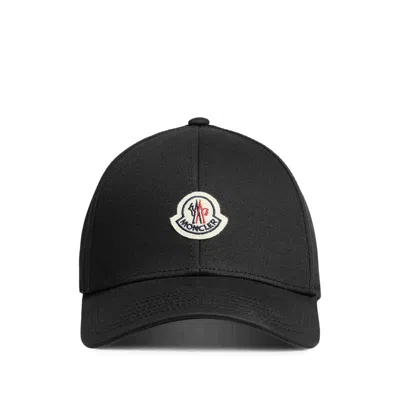 Moncler Logo-patch Baseball Cap In Black