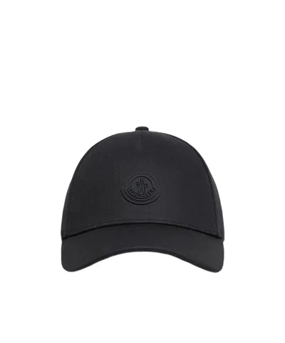 Moncler Logo-patch Baseball Cap In Black