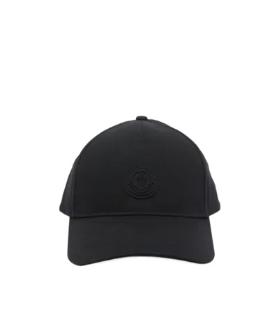 Moncler Logo-patch Baseball Cap In Black