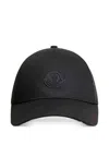 Moncler Cotton Gabardine Curved Brim Baseball Cap In Black