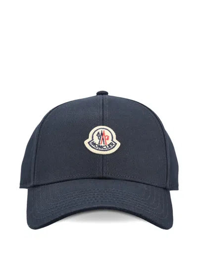 Moncler Logo-patch Baseball Cap In Blue
