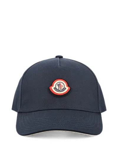 Moncler Logo-patch Baseball Cap In Blue