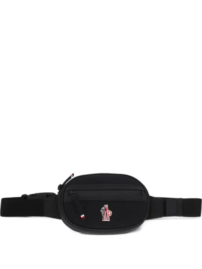 Moncler Logo-patch Belt Bag In Black