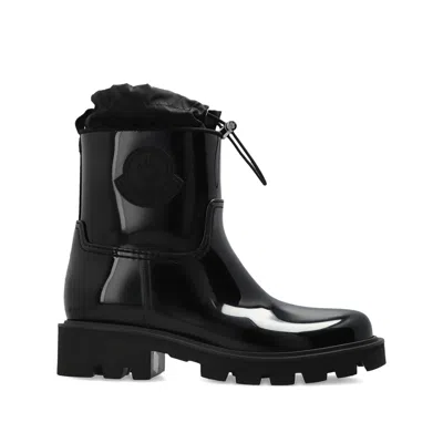 Moncler Logo-patch Boots In Black