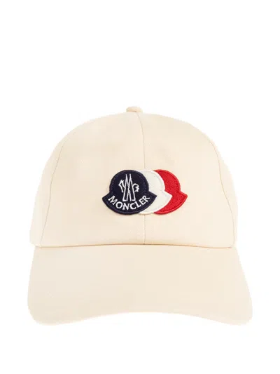 Moncler Logo-patch Cap Hat In Gray