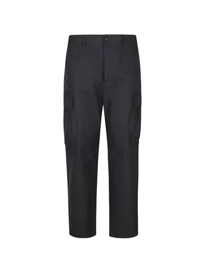 Moncler Logo-patch Cargo Pants In Black