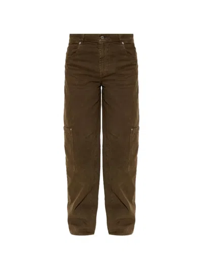 Moncler Logo-patch Cargo Pants In Green