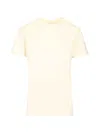 Moncler White Solid Crew Neck T-shirt In Neutral