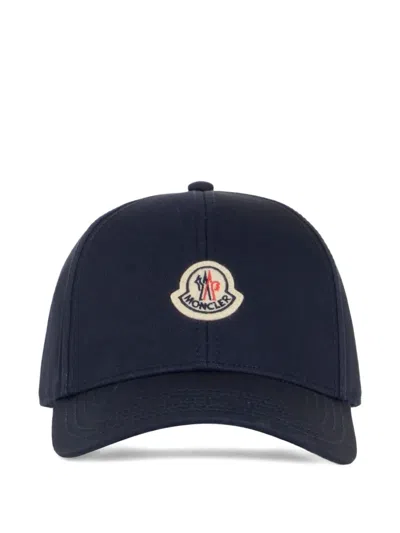 Moncler Logo-patch Cotton-gabardine Baseball Cap In Gold