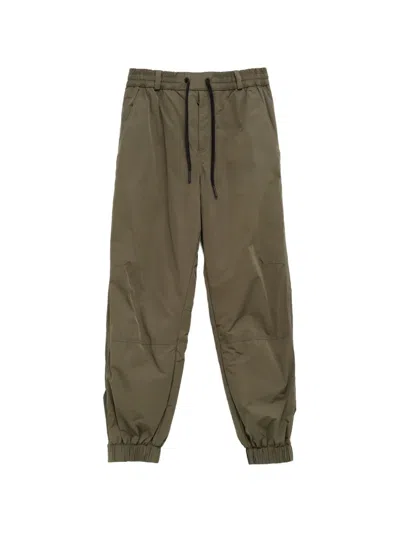 Moncler Logo-patch Drawstring Track Pants In Green