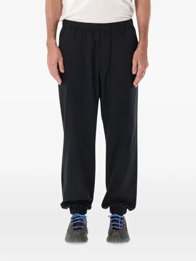 Moncler Logo-patch Elasticated-ankle Track Pants In Black