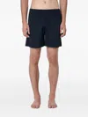 Moncler Logo-patch Elasticated-waist Swim Shorts In Black