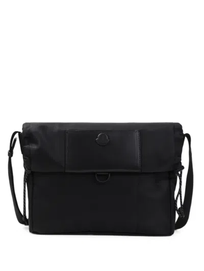 Moncler Kenton Messenger Nylon Crossbody Bag Heritage In Black