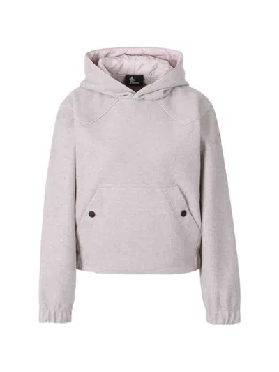 Moncler Logo-patch Hoodie In Gray