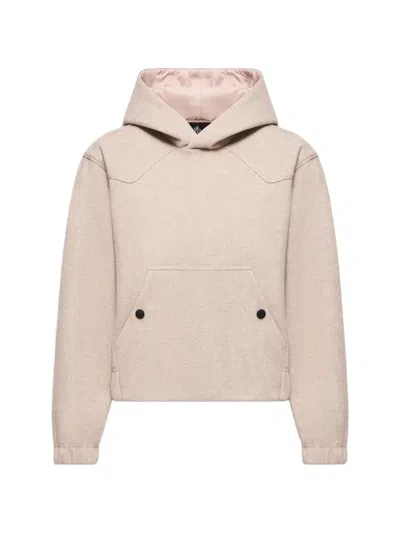 Moncler Logo-patch Hoodie In Pink