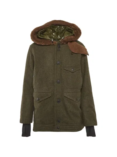 Pre-owned Moncler Logo-patch Jacket In Green
