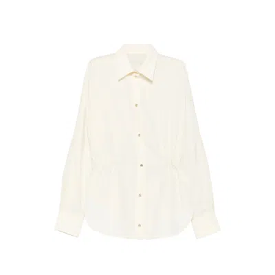 Moncler Logo-patch Long-sleeve Shirt In Neutrals