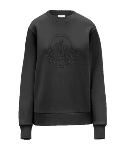 Moncler Logo-patch Long-sleeve Sweatshirt In Multi