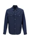 Moncler Logo-patch Overshirt In Blue