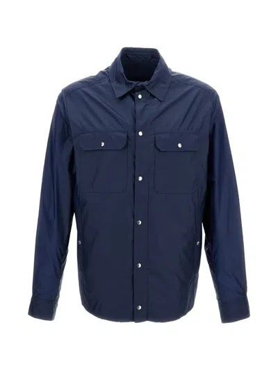 Moncler Logo-patch Overshirt In Blue
