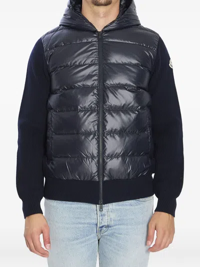 Moncler Logo-patch Padded Jacket In Blue