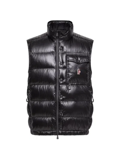 Moncler Logo-patch Padded Vest In Black
