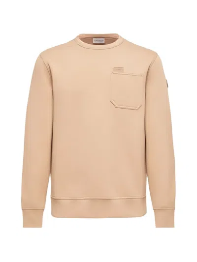 Moncler Logo-patch Pocket Sweatshirt In Blue