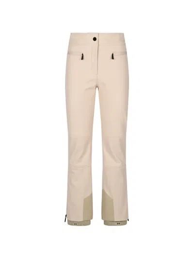 Moncler Logo-patch Ski Pants In Neutral