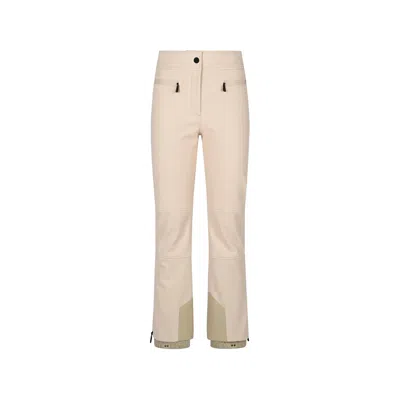 Moncler Logo-patch Ski Pants In Neutral