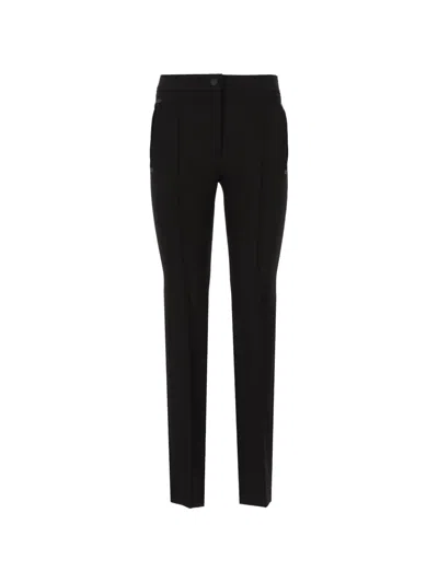 Moncler Logo-patch Slim-fit Trousers In Black