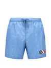 Moncler Drawstring Swimming Trunks In Blue