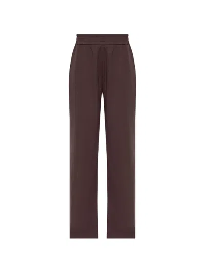 Moncler Logo-patch Track Pants In Brown