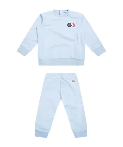 Moncler Logo-patch Tracksuit Set In Blue