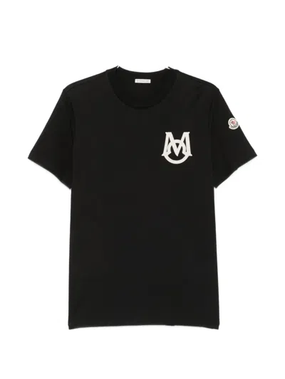 Moncler Logo-patch T-shirt In Black