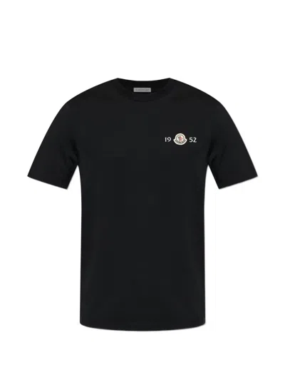 Moncler Black Cotton Elastane Short Sleeve T-shirt