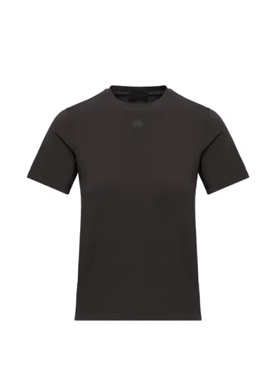 Moncler Logo-patch T-shirt In Brown