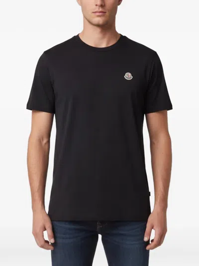 Pre-owned Moncler Logo-patch T-shirt In Blue