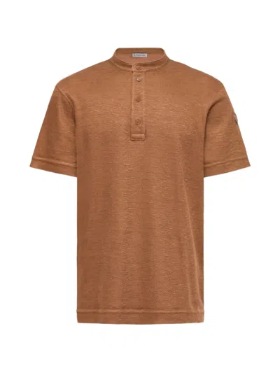 Moncler Logo-patch T-shirt In Brown