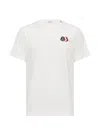 Moncler Short Sleeve Jersey T Shirt Tricolor Collar In Multi