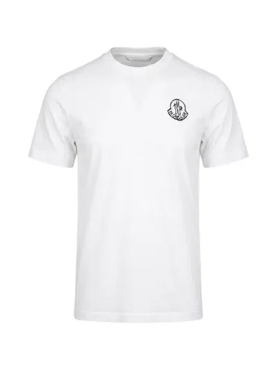 Moncler Cotton Jersey Logo Patch T-shirt In Multi