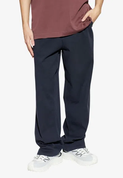 Moncler Logo-patched Track Pants In Blue