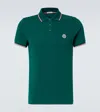 Moncler Debossed-logo Polo Shirt In Botanical Garden