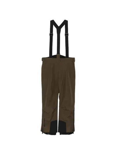 Moncler Logo-print Gore-tex Ski Pants In Brown