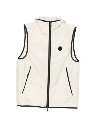 Moncler Logo-print Hooded Gilet In Multi